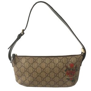 SOLD Gucci GG Canvas Tattoo Heart Shoulder Bag